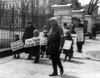 Wage Protest, 1926. /Na Group Of Adults And Children From Passaic, New Jersey, Picket The White House Following President Coolidge'S Refusal To Listen To Their Concerns Regarding Wage Cuts In The Textile Industry. Photographed On 15 April 1926. Poste