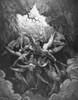 Milton: Paradise Lost. /Nthe Rebel Angels Fall Through The Breach In The Wall Of Heaven And Plunge Down Into Hell (Book Vi, Lines 874-5). Wood Engraving After Gustave Dore For John Milton'S 'Paradise Lost.' Poster Print by Granger Collection - Item #