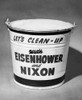 Presidential Campaign, 1952. /N'Let'S Clean-Up With Eisenhower And Nixon.' Campaign Memorabilia Supporting Republican Presidential And Vice-Presidential Candidates, Dwight D. Eisenhower And Richard Nixon, 1952. Poster Print by Granger Collection - It