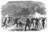Civil War: Garibaldi Guard. /Nunion Army Soldiers Of The 39Th New York State Volunteers, Known As The 'Garibaldi Guard,' In Action In Northern Virginia, 1861. Wood Engraving From A Contemporary English Newspaper. Poster Print by Granger Collection -