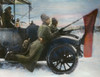 Russian Revolution, 1917. /Npro-Bolshevik Soldiers With Red Flags Fixed To Their Bayonets Patrolling The Streets Of Petrograd In A Car Commandeered From The Provisional Government. Colorized Photograph, March 1917. Poster Print by Granger Collection