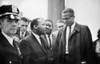 King And Malcolm X, 1964. /Ndr. Martin Luther King Jr. (Left), American Cleric And Civil Rights Leader, Photographed With American Religious And Political Leader Malcolm X, Before A Press Conference In Washington, D.C., 26 March 1964. Poster Print by