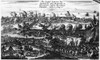 Panama City Raid, 1671. /N'The Battle Between The Spaniards And The Pyrats Or Buccaniers Before The City Of Panama.' The Taking Of Panama City In January 1671 By Henry Morgan And His Buccaneers. Copper Engraving. Poster Print by Granger Collection -