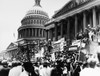 Bonus Army, 1932. /Nthe 'Bonus Brigade' Of World War I Veterans Demanding That Congress Authorize Payment Of War Bonuses, Gathered On The Steps Of The U.S. Capitol For A Second Demonstration On 5 July 1932. Poster Print by Granger Collection - Item #