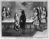 France: Court Life, 1690S. /Nplaying Billiards While Waiting In 'The Third Room Of The Apartments.' One In A Series Of Etchings From 1694-1696, By Antoine Trouvain, Depicting A Suite Of Reception Rooms At The Palace Of Versailles. Poster Print by Gra