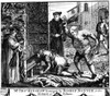 Foxe: Book Of Martyrs. /Nthomas Hinshaw Scourged By Bishop Edmund Bonner In His Orchard At Fulham, England. Line Engraving From A Late 18Th Century English Edition Of John Foxe'S 'The Book Of Martyrs,' First Published In 1563. Poster Print by Granger