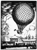 Blanchard: U.S., 1793. /Njean Pierre Blanchard And A Small Dog Ascend From The Walnut Street Prison Yard In Philedelphia For The First Balloon Flight In The United States, 9 January 1793. Wood Engraving. Poster Print by Granger Collection - Item # VA