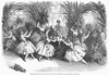 Ballet: Les Quatre Saisons. /Nscene From 'Les Quatre Saisons,' Choreographed By Jules Perrot And With Music By Cesare Pugni. From A Performance At Her Majesty'S Theater, London, England. Wood Engraving From An English Newspaper, 1848. Poster Print by