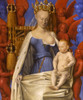 Virgin And Child, C1450. /N'Virgin And Child Surrounded By Angels,' The Right Wing Of The Melun Diptych. Tempera On Panel, C1450, By Jean Fouquet. The Virgin Is Believed To Have Been Modeled On Agnes Sorel, Mistress Of King Charles Vii. Poster Print