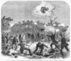 Civil War: Fort Wagner. /Nassault By The All-Black 54Th Massachusetts Volunteer Infantry On Fort Wagner, Charleston, South Carolina, 18 July 1863. Wood Engraving From A Contemporary English Newspaper. Poster Print by Granger Collection - Item # VARGR