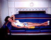 Carole Landis - laying on blue couch Photo Print (10 x 8) - Item # DAP14491
