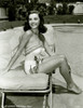 Elaine Stewart - Sitting Poolsode on Lounger B/W  Photo Print (8 x 10) - Item # DAP17592