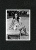 Elaine Stewart - Sitting Poolsode on Lounger B/W With Border Photo Print (8 x 10) - Item # DAP17577
