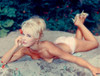 Elke Sommer - Laying Topless on Beach Photo Print (10 x 8) - Item # DAP17895