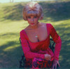 Elke Sommer - Red Dress Sitting in Iron Chair Photo Print (8 x 10) - Item # DAP18028