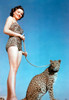 Gene Tierney - Holding Leopard on Leash Photo Print (8 x 10) - Item # DAP18176