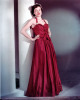 Gene Tierney - Red Gown Leaning on Pillar Photo Print (8 x 10) - Item # DAP18186