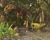 Majungasaurus and Masiakasaurus of late Cretaceous Madagascar. Poster Print by Arthur Dorety/Stocktrek Images - Item # VARPSTADR600102P