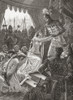 Philippa Of Hainaut Persuading Her Husband King Edward Iii, To Spare The Lives Of The Burghers Of Calais In 1347. Philippa Of Hainaut, 1314 _æ_1369. Queen Of England As The Wife Of King Edward Iii. From Cassell's History Of England, Published C.1901