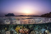 A split shot featuring a liveaboard in the Red Sea. Poster Print by Brook Peterson/Stocktrek Images - Item # VARPSTBRP400370U