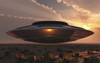 A flying saucer landed at a remote location. Poster Print by Mark Stevenson/Stocktrek Images - Item # VARPSTMAS200251S