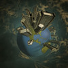 Surreal painting. Planet Earth with skyscrapers. Poster Print by Bruce Rolff/Stocktrek Images - Item # VARPSTRFF200083S