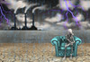 Human skeleton with factory and pouring rain Poster Print by Bruce Rolff/Stocktrek Images - Item # VARPSTRFF200164S