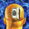 Oil Painting. Man's head with opened door and fingerprint. Poster Print by Bruce Rolff/Stocktrek Images - Item # VARPSTRFF200177S