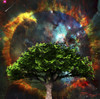 Surreal spiritual composition. Green tree and vivid colorful universe at the background. Poster Print by Bruce Rolff/Sto - Item # VARPSTRFF200194S