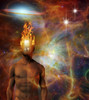 Surreal composition. Burning mind in cosmic space Poster Print by Bruce Rolff/Stocktrek Images - Item # VARPSTRFF200456S