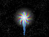 Man in rainbow light and stars Poster Print by Bruce Rolff/Stocktrek Images - Item # VARPSTRFF200638S