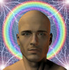 Surreal composition. Man on rainbow background Poster Print by Bruce Rolff/Stocktrek Images - Item # VARPSTRFF200667S