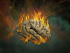 Surreal painting. Burning brain. Poster Print by Bruce Rolff/Stocktrek Images - Item # VARPSTRFF200802S