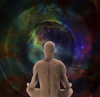 Man in lotus pose sits before endless spaces. Poster Print by Bruce Rolff/Stocktrek Images - Item # VARPSTRFF201038S