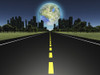 Terraformed moon as seen from highway on future Earth Poster Print by Bruce Rolff/Stocktrek Images - Item # VARPSTRFF201044S