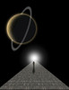 Surreal painting. Figure of walking man on stone road to the light. Deep space Poster Print by Bruce Rolff/Stocktrek Ima - Item # VARPSTRFF201122S