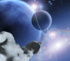 Statue of man gazing upward to the sky of ringed planets Poster Print by Bruce Rolff/Stocktrek Images - Item # VARPSTRFF201156S