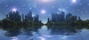 City surrounded by green trees in water world. Bright stars in the sky. 3D rendering Poster Print by Bruce Rolff/Stocktr - Item # VARPSTRFF201181S