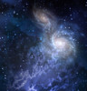 Deep space. Two Merging Galaxies Poster Print by Bruce Rolff/Stocktrek Images - Item # VARPSTRFF201189S