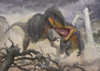 A territorial dispute between a pair of Tyrannotitan male dinosaurs. Poster Print by Sergey Krasovskiy/Stocktrek Images - Item # VARPSTSKR100179P