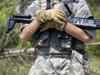 U.S. soldier in camouflage uniform holding his rifle. Poster Print by Oleg Zabielin/Stocktrek Images - Item # VARPSTZAB100014M