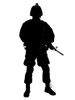 Silhouette of U.S. soldier with rifle. Poster Print by Oleg Zabielin/Stocktrek Images - Item # VARPSTZAB100178M