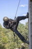 Spec ops soldier in face mask during rope exercises with weapons. Poster Print by Oleg Zabielin/Stocktrek Images (11 x 1 - Item # VARPSTZAB100343M