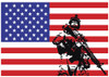 Illustration of U.S. Marine in front of the USA flag. Poster Print by Oleg Zabielin/Stocktrek Images - Item # VARPSTZAB100397M