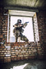 Soldier during assault rappelling exercises with weapons. Poster Print by Oleg Zabielin/Stocktrek Images - Item # VARPSTZAB100976M