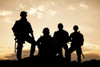 Silhouette of United States Army rangers on the sunset. Poster Print by Oleg Zabielin/Stocktrek Images - Item # VARPSTZAB101028M