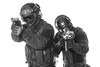 Studio shot of SWAT police special forces in black uniforms. Poster Print by Oleg Zabielin/Stocktrek Images - Item # VARPSTZAB101075M