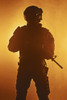 Studio shot of SWAT police special forces, orange fire background. Poster Print by Oleg Zabielin/Stocktrek Images (11 x - Item # VARPSTZAB101088M