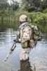 Member of Navy SEAL Team crossing the river with weapons. Poster Print by Oleg Zabielin/Stocktrek Images - Item # VARPSTZAB101176M