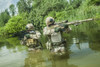 Navy SEALs crossing the river with weapons. Poster Print by Oleg Zabielin/Stocktrek Images - Item # VARPSTZAB101180M